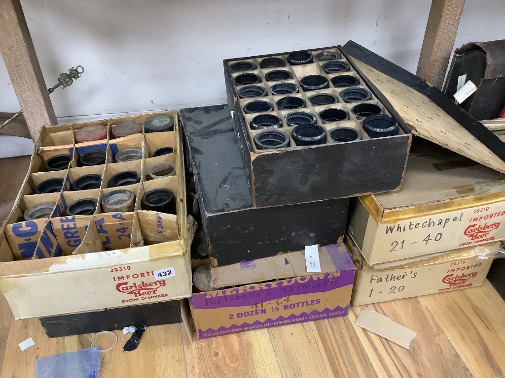 A large collection of wax phonograph cylinders